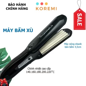 Máy bấm tóc xù, máy dập xù chỉnh nhiệt bản lớn 389L