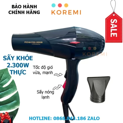 Máy sấy tóc nóng lạnh công suất lớn 2300W Aonikasi 8868