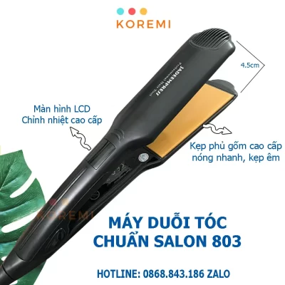 Máy duỗi tóc kẹp tóc chỉnh nhiệt Hàn Quốc Bản Lớn 803 chuẩn salon tóc