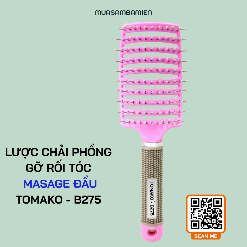 Lược chải tóc, Lược chải phồng tóc masage Tomako B275 cao cấp 222