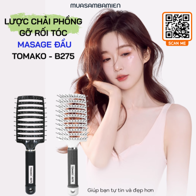 Lược Chải Phồng Tạo Kiểu Tóc Tomako Thiết Kế Công Thái Học