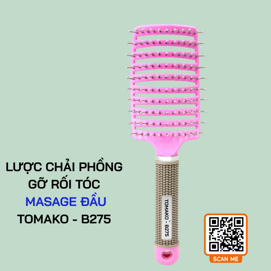 Lược chải tóc, Lược chải phồng tóc masage Tomako B275 cao cấp (25)